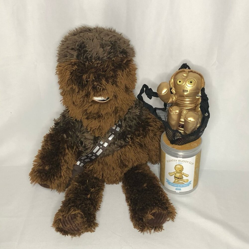 Scentsy Buddy Chewbacca and Scentsy Buddy Clip C3PO - Star Wars!